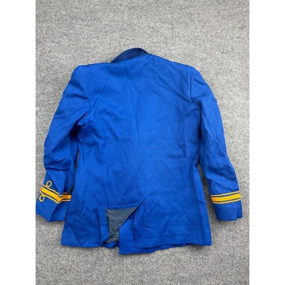 Uniforms By Fechheimer Jacket 21B Blue Gold Marching Band Double Breasted Blazer - Picture 6 of 6